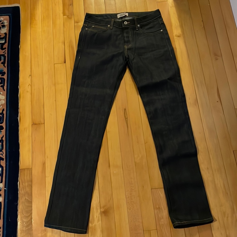 Naked and Famous raw denim jeans